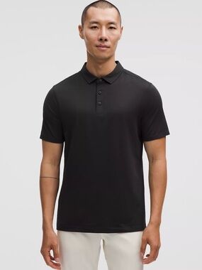 Lululemon Men's Polo Shirt Black Size XL